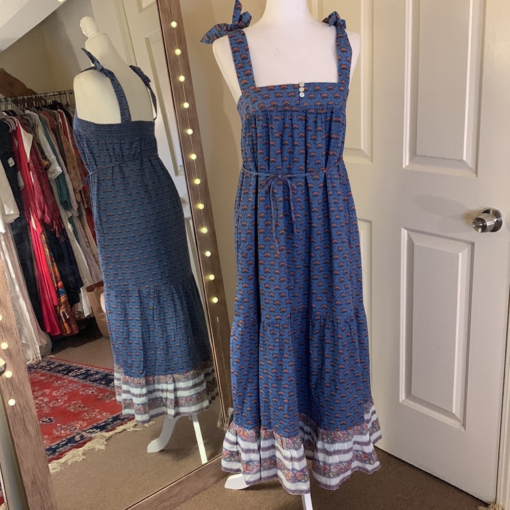 Free People x Cleobella Blue Lotus Midi Dress - Picture 7 of 15